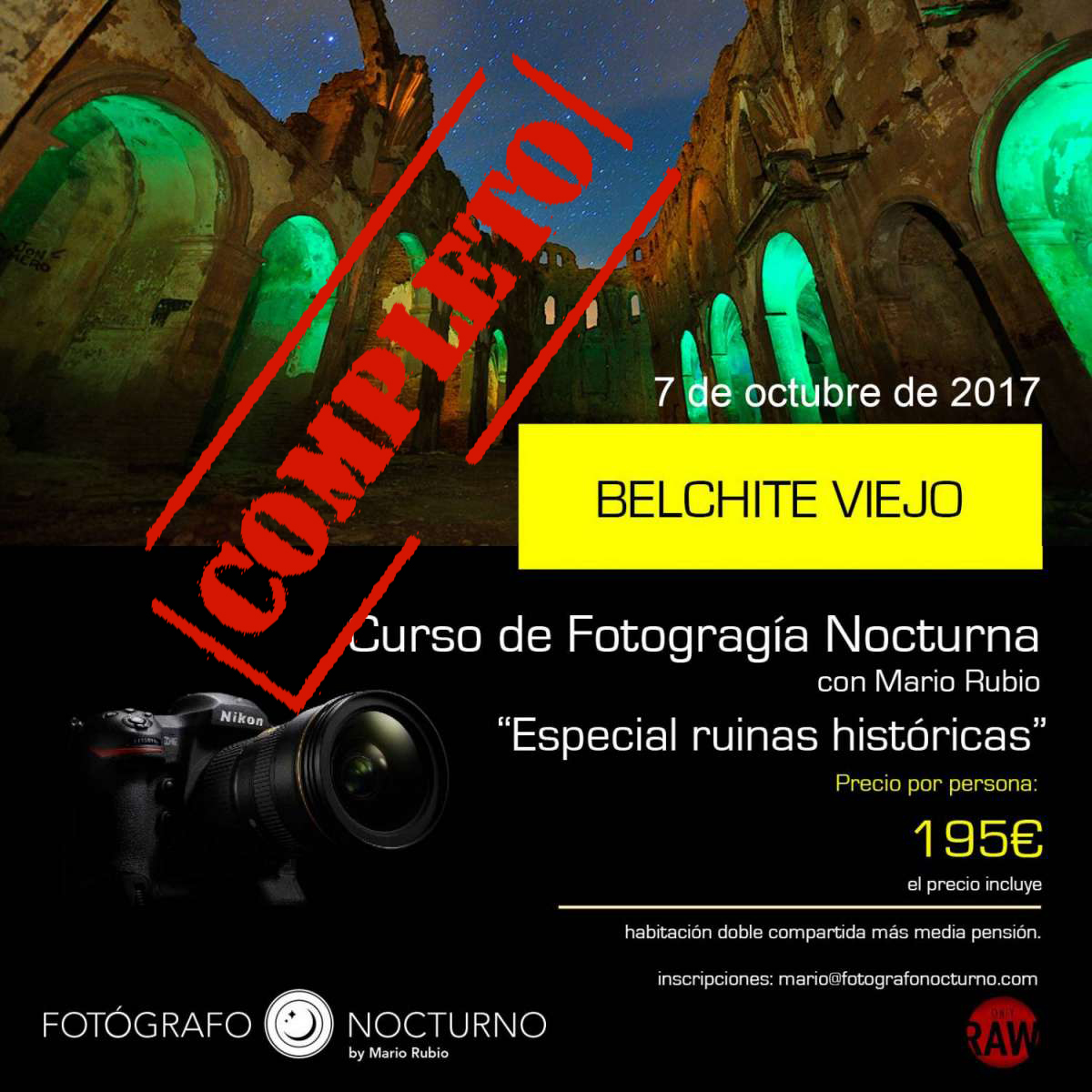 Curso en Belchite Viejo. 7 de octubre de 2017