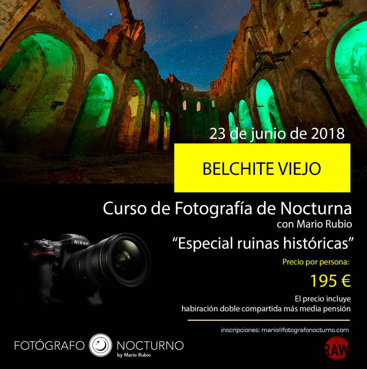 Curso en Belchite Viejo. 23 de junio de 2018